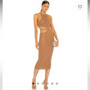 x REVOLVE Athena Midi Dress in Mushroom
Michael Costello size Xs